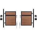 Jewett Cameron Companies Estate 10'W x 6'H King Cedar Aluminum/Composite Adjustable Fence Double Gate Kit -IN GROUND ONLY EF ET2216